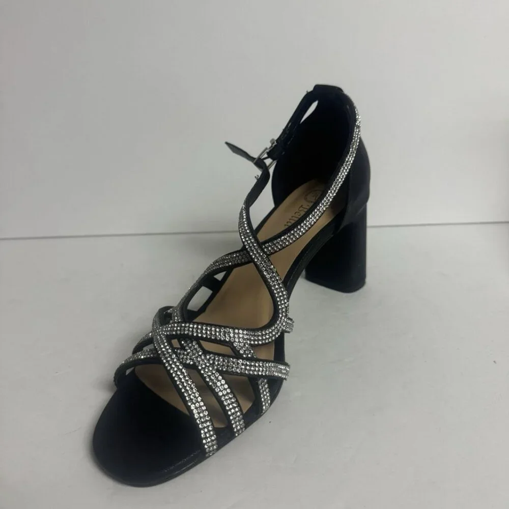 Bella Vita Women’s Aliette Sandal Black Metallic Size 8 M